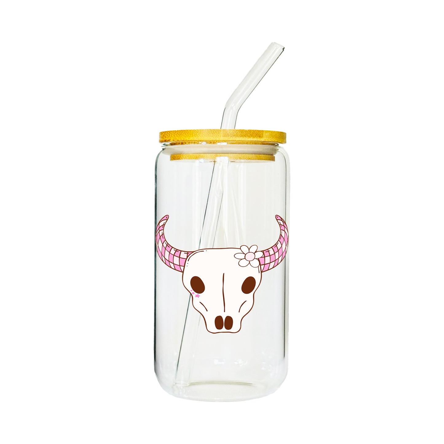 "Yee Haw" Skull Glass Tumbler