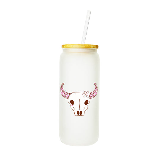 "Yee Haw" Skull Glass Tumbler